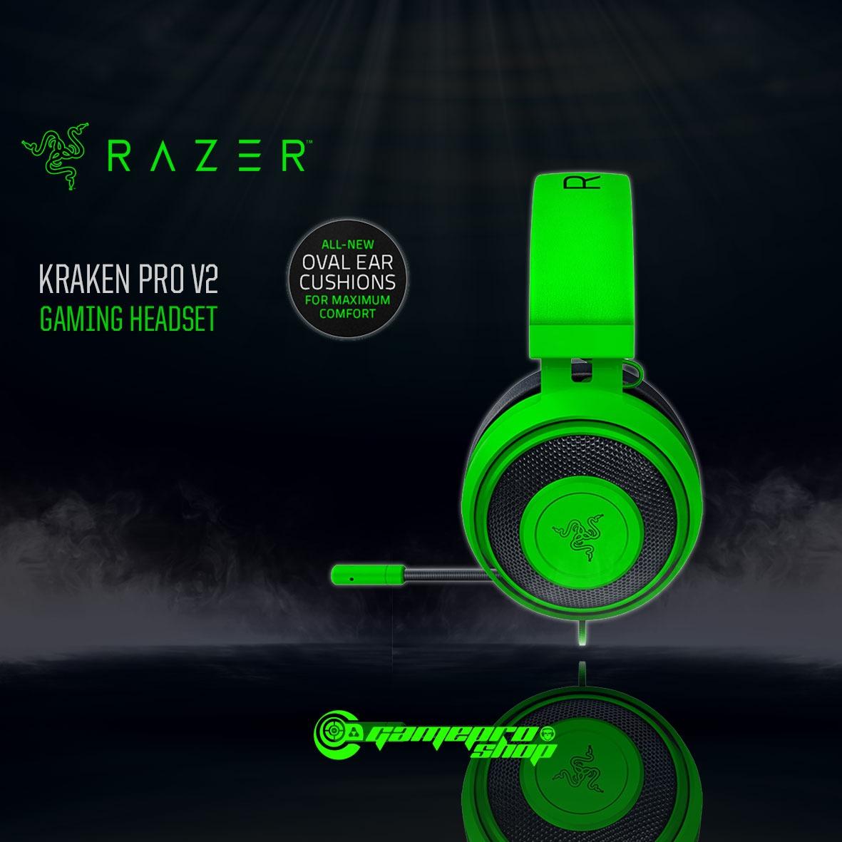 Razer Kraken PRO V2 Gaming Headset – GREEN (OVAL EAR CUSHIONS) *10.10 PROMO*