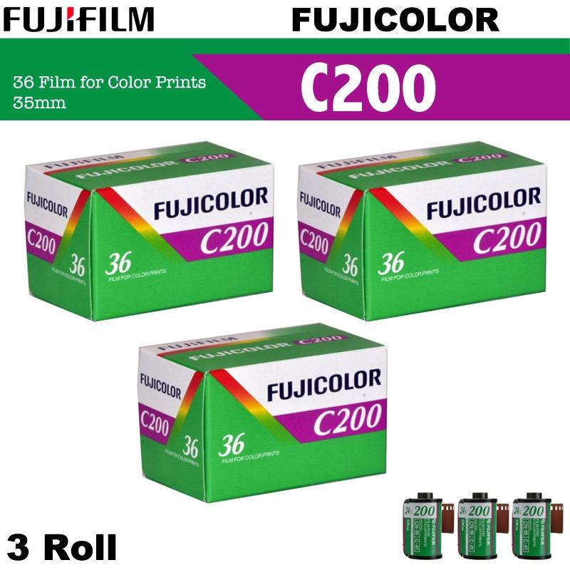 3 Roll Fujifilm Fujicolor C200 Color Negative 35mm 135 Roll Film ( 36 Exposures )