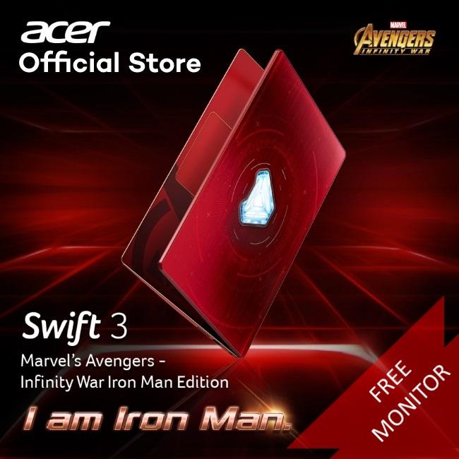 Acer Avengers Iron Man Limited Edition Swift 3 SF314-53G-59KS Thin and Light Laptop