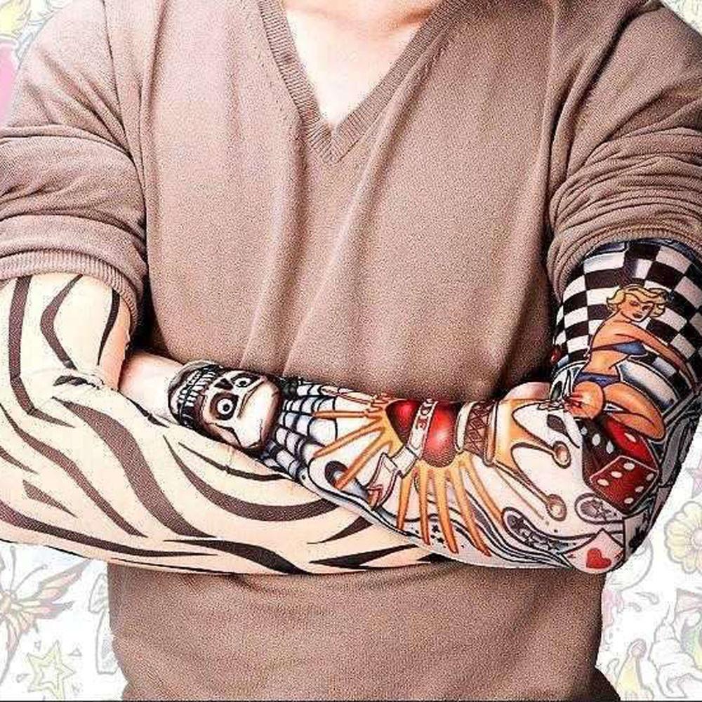 6pcs Unisex Temporary Fake Slip On Tattoo Arm Sleeves Kit New Fashion Sunscreen Lazada
