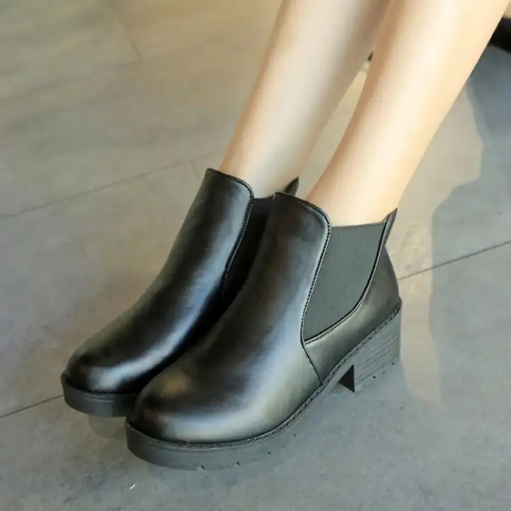 women high heel round head boots