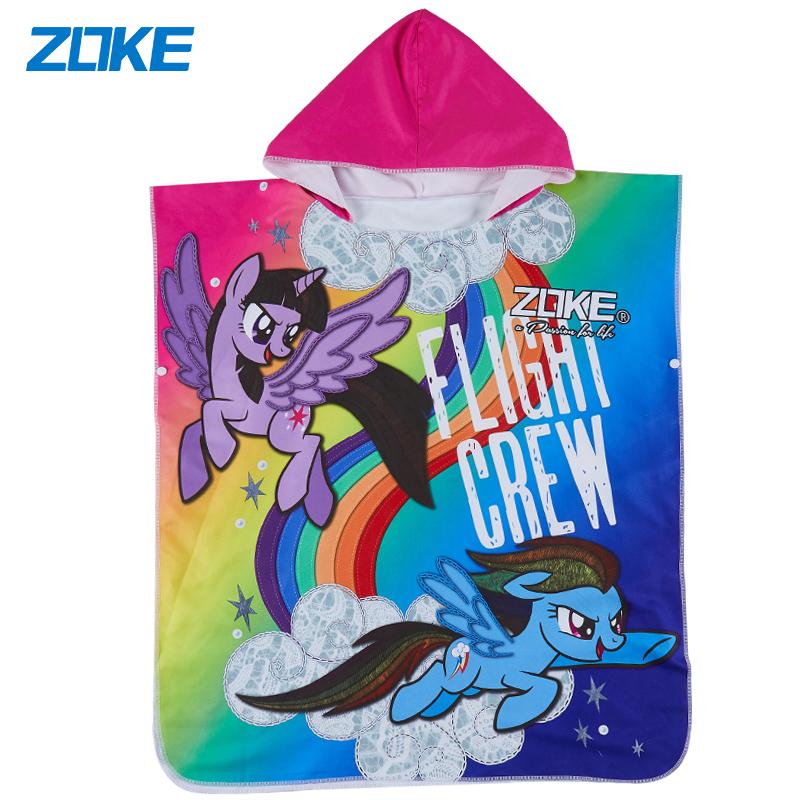 Zoke Zoke Trẻ Em Áo Choàng Tắm Khăn Thấm Nước My Little Pony Phiên Bản Hoạt Hình Teen Bơi Nhanh Khô Khăn Tắm Khăn Đi Biển