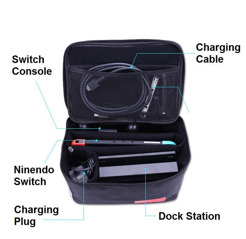 Nintendo Switch 5 in 1 Jumbo Multi Purpose Pouch Zipper Bag