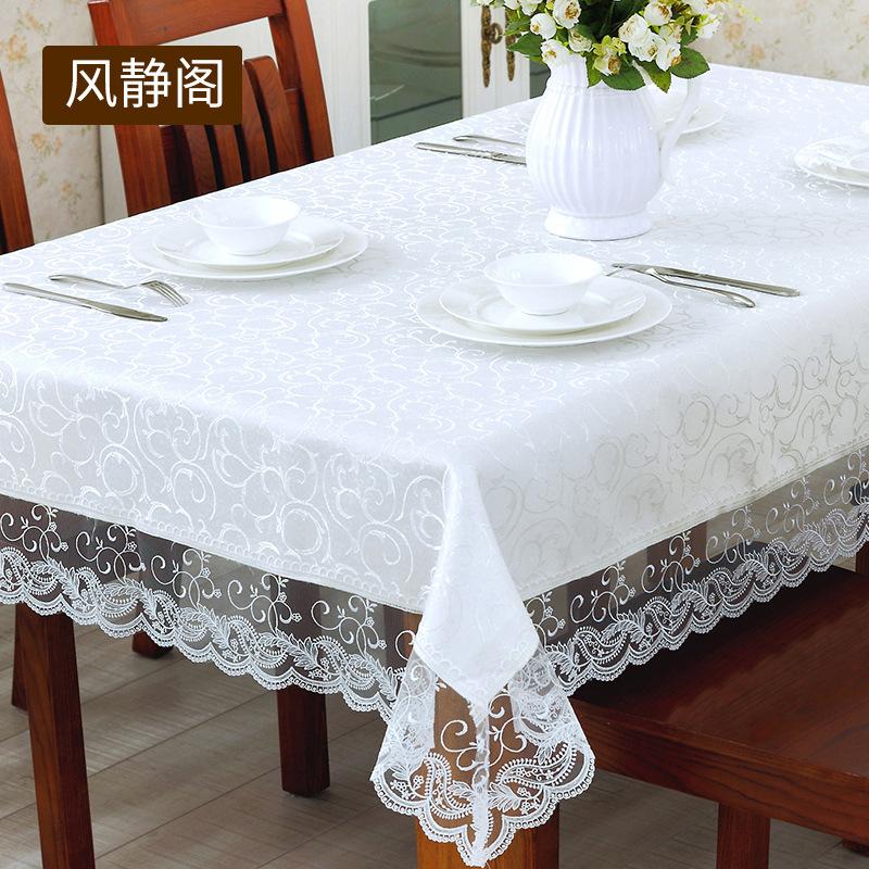 Châu Âu Ren Chair Cover Bàn Cờ White OTR1