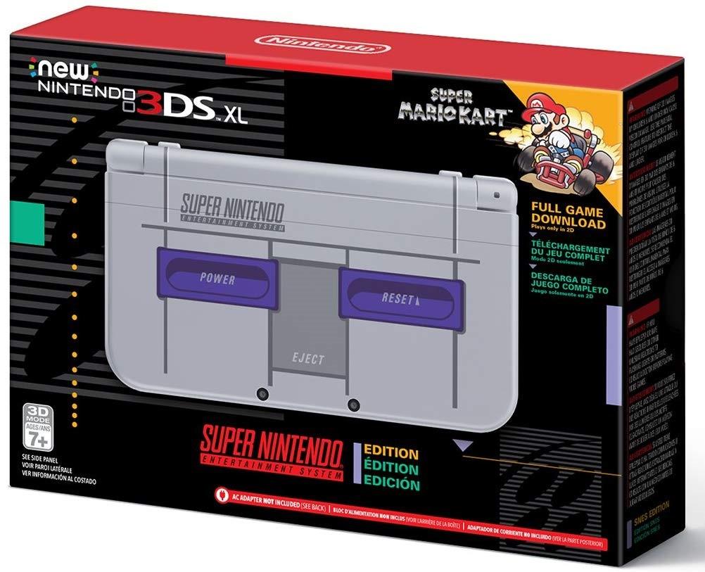 Nintendo New 3DS XL – Super NES Edition + Super Mario Kart for SNES (without AC Adaptor)