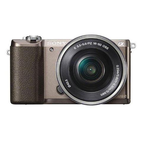 (Special Offer) Sony ILCE-5100 (A5100) Kit (SELP1650) (2 x 16GB SD Card,1 x Case, 1x Screen Protector) (Brown)
