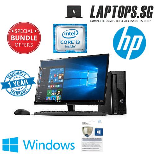 SPECIAL OFFER HP DESKTOP COMPLETE SET i3 7th GEN CPU /4GB RAM /1TB HDD/ WIFI +BLUETOOTH / WIN 10 HOME/18.5 INCH HPLCD MONITOR/1YR ANTIVIRUS