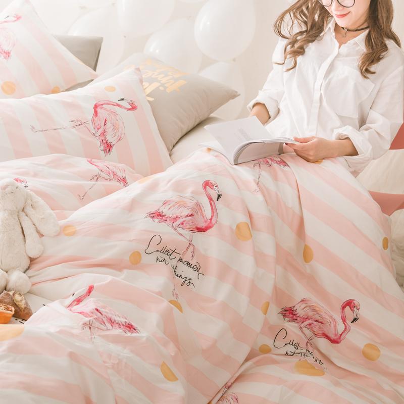 Trong Phong Cách Bắc Âu Đơn Chiếc 100% Cotton Ký Túc Xá Đơn Vỏ Chăn 1.5X2 M 100% Cotton Giường Đôi 200X230 Mùa Xuân Và Mùa Hè Vỏ Chăn Bộ