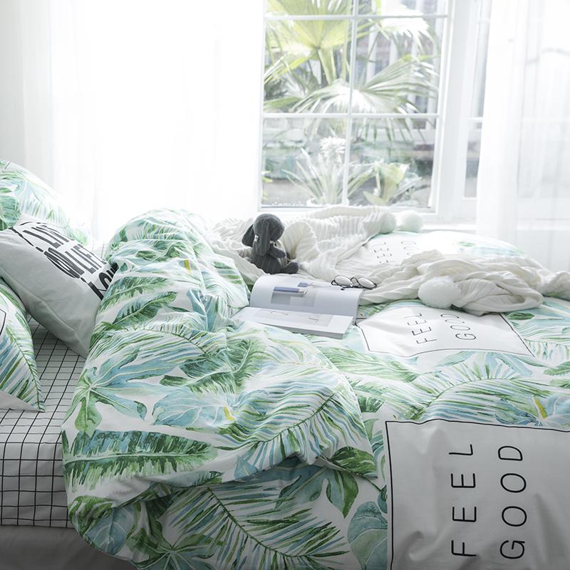 100% Cotton Vỏ Chăn Đơn Chiếc 150x200 Duy Nhất 230 100% Cotton Mùa Hè Xanh Lá 1.5x2 M Ins Nổi Danh Trên Mạng Vỏ Chăn