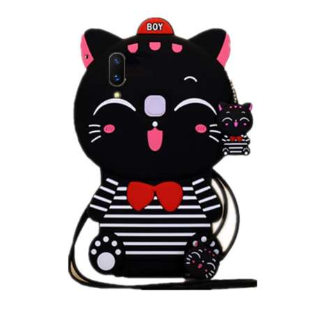 ปรึกษาสินค้า Phone Case For Vivo V9 ,3D Stripe Black Cat Design Lucky Cat
Kitty Silicone Rubber Phone Case Cover For Vivo V9 - intl ส่งทุกเขต