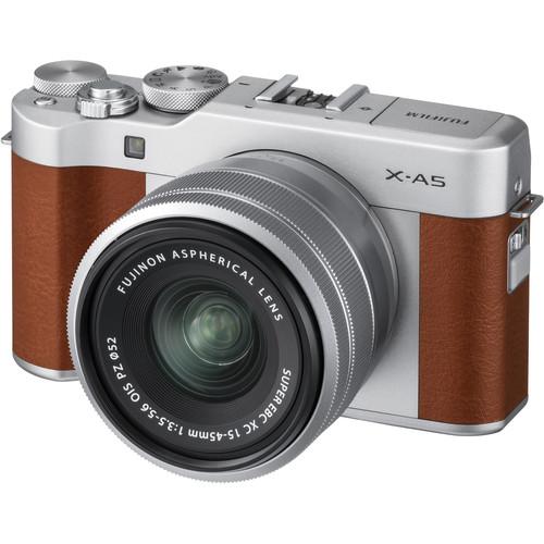 Fujifilm X-A5 Mirrorless Digital Camera with 15-45mm Lens (Brown)