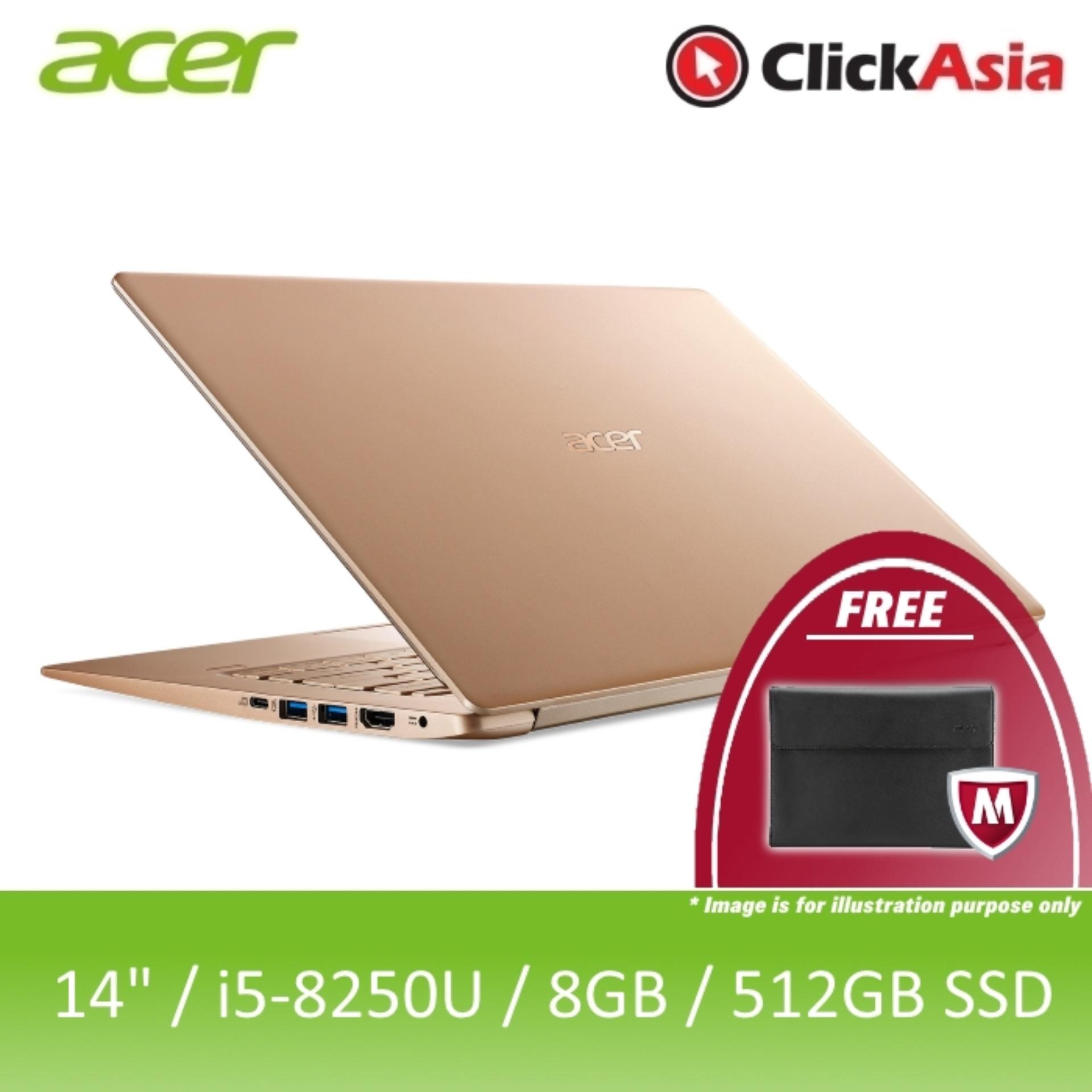 Acer Swift 5 (SF514-52T-57WC) – 14″/i5-8250U/8GB DDR4/512GB SSD/UHD/W10 (Gold)