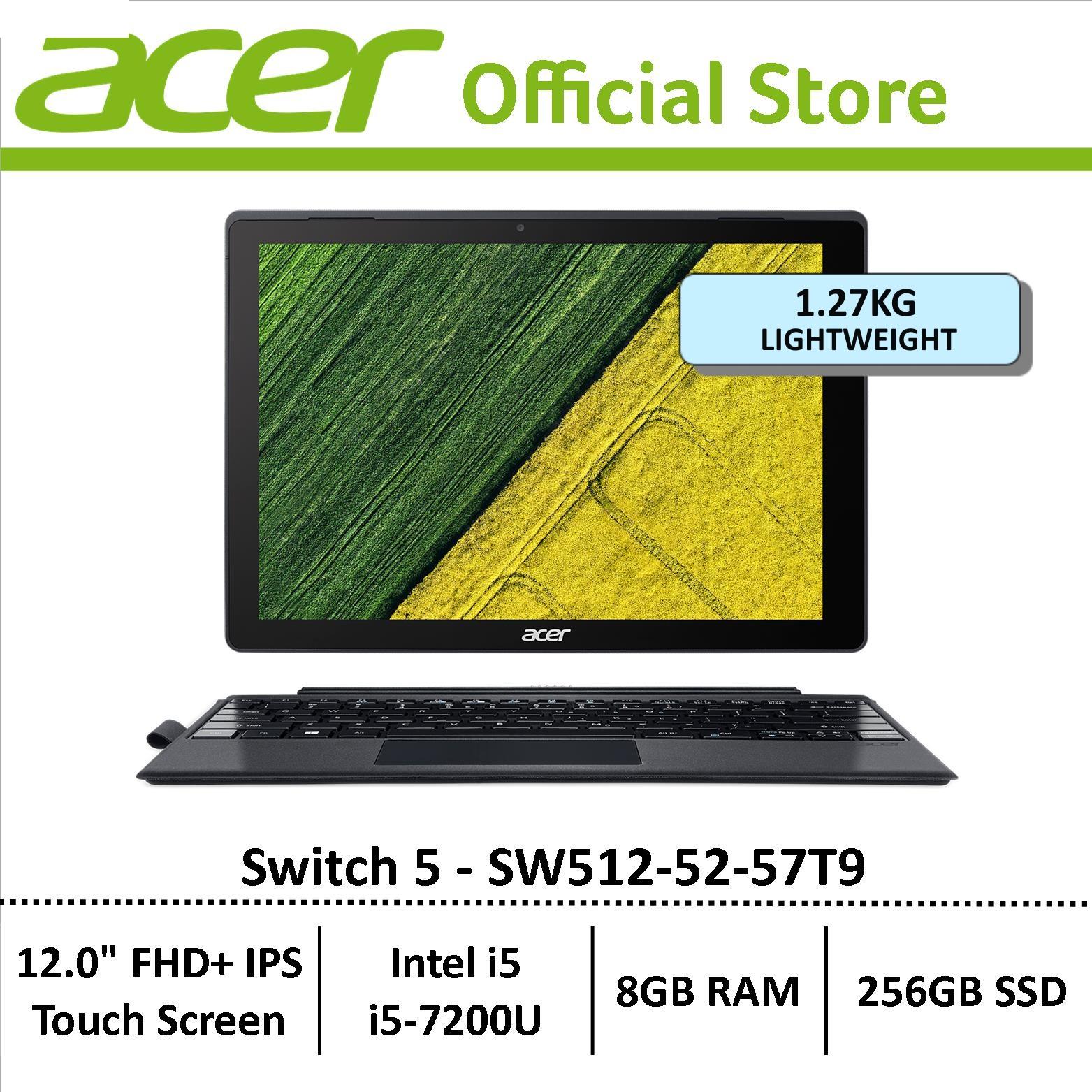 Acer Switch 5 (SW512-52-57T9) 2 in 1 12″ FHD+ IPS Touch Laptop