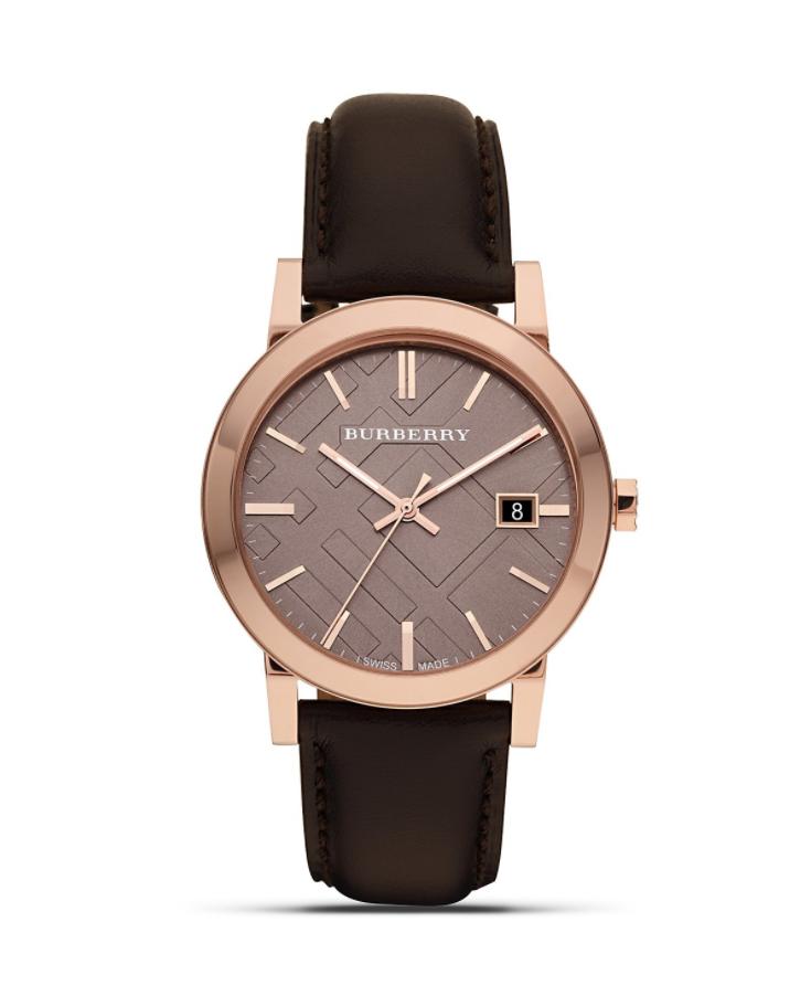 burberry mens watch leather strap