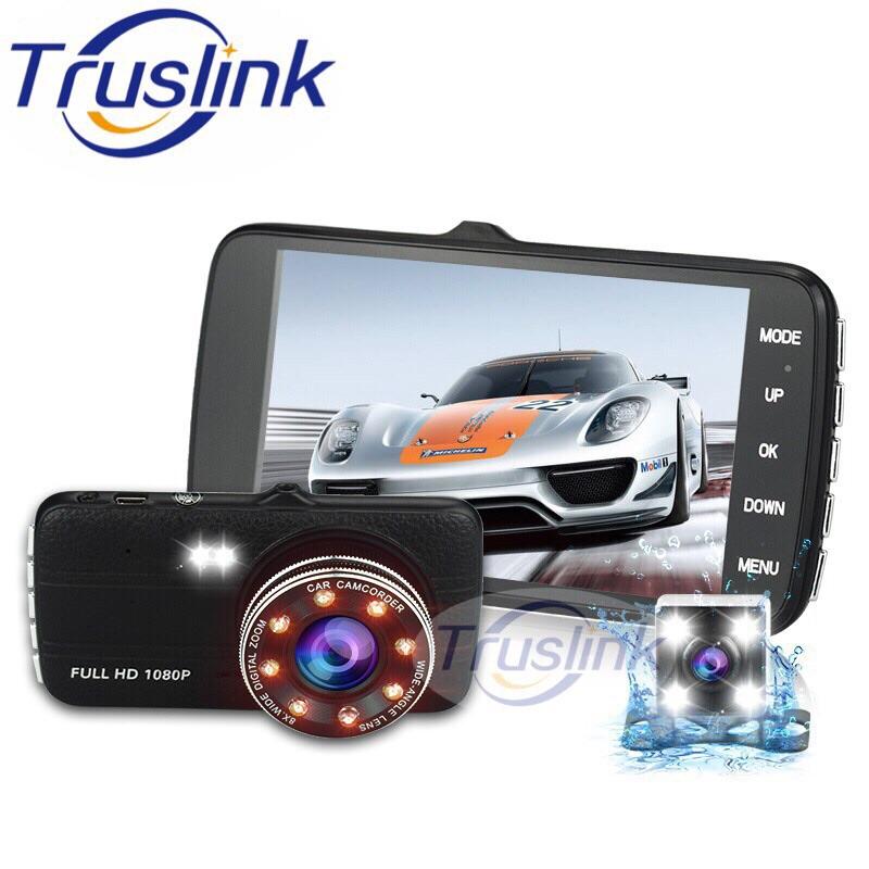 DUAL LENS Full HD 1080P Car Video Recorder 4-Inch Display Camera With Night Vision –Black