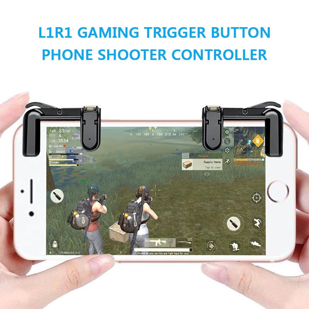 L1R1 Sharpshooter Gaming Trigger Fire Button Aim Key Phone Shooter Controller PUBG for Games on iPhone and Android