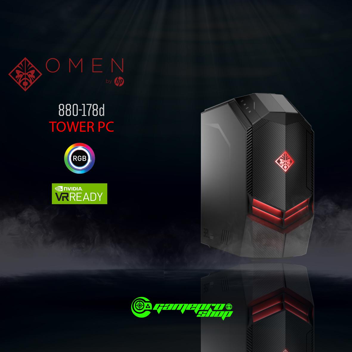 8th Gen HP Omen 880-178d (i7 8700K /16GB/GTX 1080 8GB /2TB + 256GB SSD/WIN10) *COMEX PROMO*