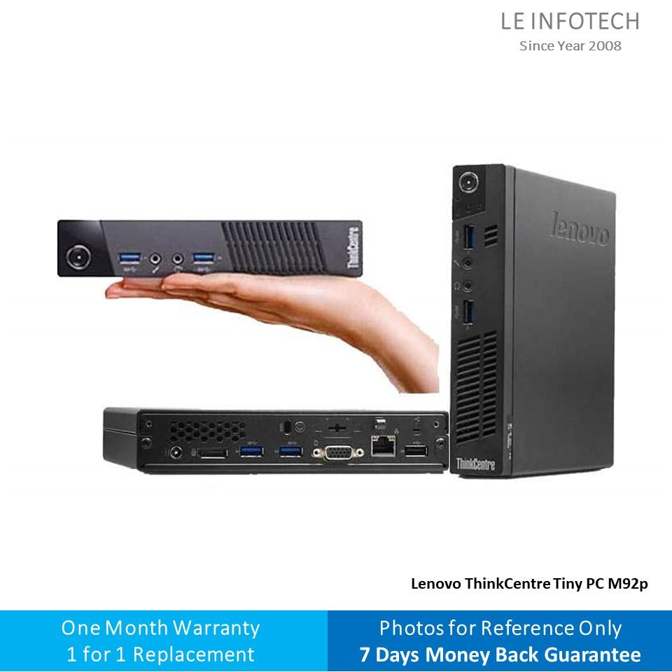 Lenovo ThinkCentre M92p Tiny desktop Core i5-3470T @2.9Ghz 8GB 320GB Win 10 Pro Used