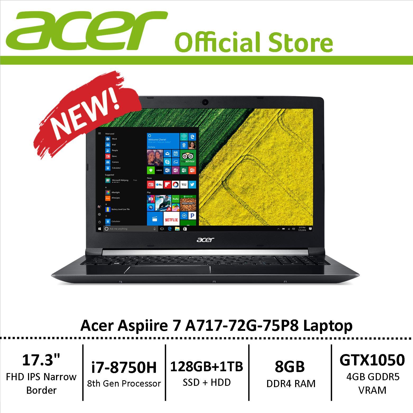 Acer Aspire 7 A717-72G-75P8 Performance Laptop – Free Gift with purchase
