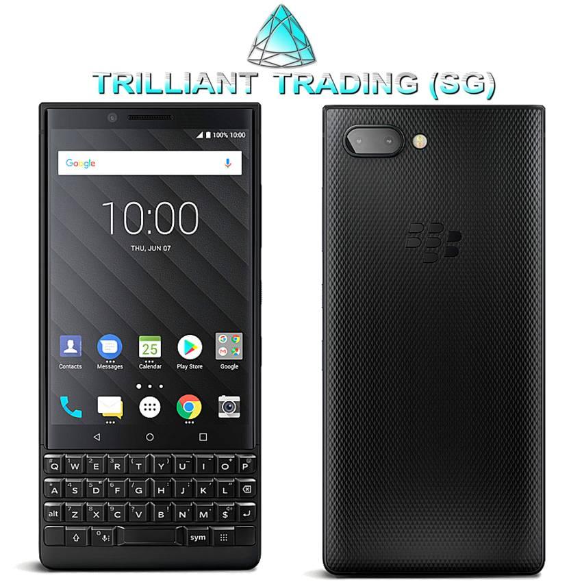 BlackBerry KEY2 Dual Sim 4G Smartphone Sg Warranty Set – BLACK (6GB RAM 64GB ROM) ***Free Premium Case, Tempered Glass Screen Protector and Sweat-proof Bluetooth in-ear Headphones.