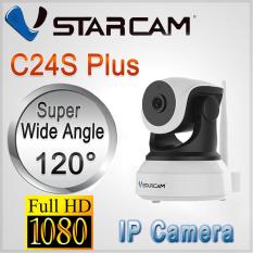 1080P Authentic Vstarcam C24S Plus IP Camera CCTV SD Card Slot Pan/Tilt 1080P HD Night Vision (White Not included hard drive)