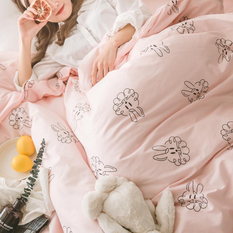 Trong Phong Cách Bắc Âu Đơn Chiếc 100% Cotton Ký Túc Xá Đơn Vỏ Chăn 1.5X2 M 100% Cotton Giường Đôi 200X230 Mùa Xuân Và Mùa Hè Vỏ Chăn Bộ