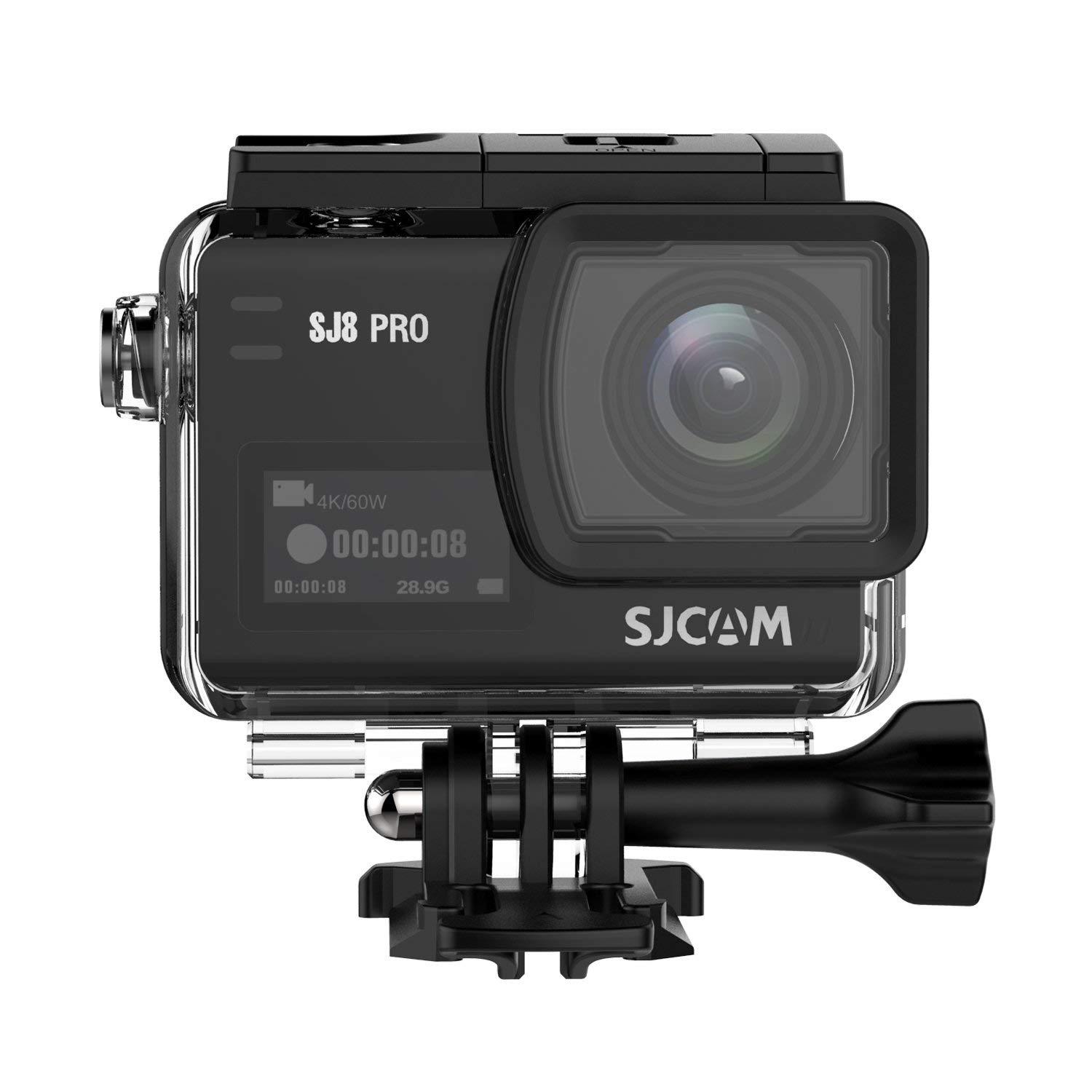 SJCAM SJ8 Pro 4K 60fps Sport Action Camera Ambarella H22 S85 Sony IMX377 Wi-Fi Sports Cam Underwater Camcorder 12MP 30M Waterproof with High-Clarity Digital Zoom 2.33 Dual Touch Screen