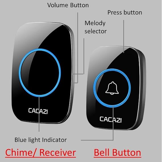 Battery operated wireless door bell with door bell button/HDB BTO
