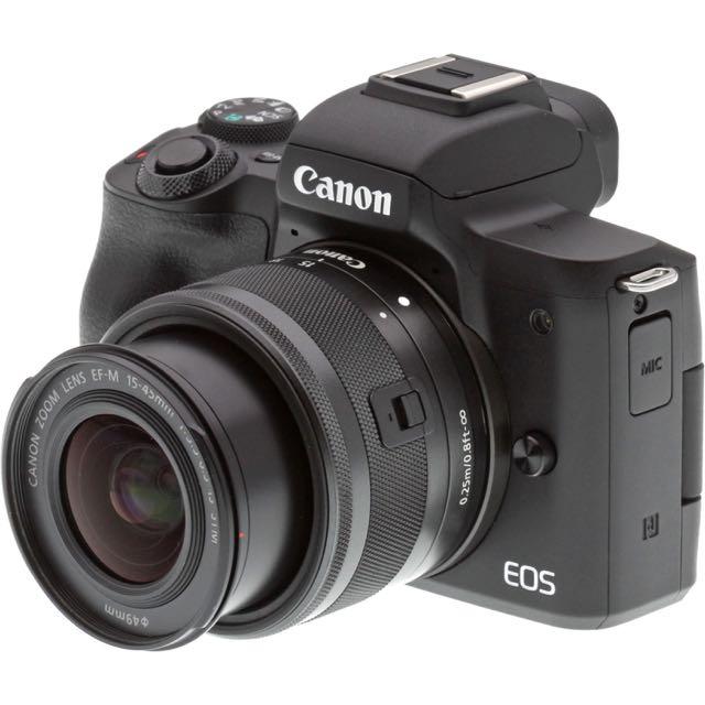 Canon EOS M50 Mirrorless Digital Camera with 15-45mm Lens (Black)