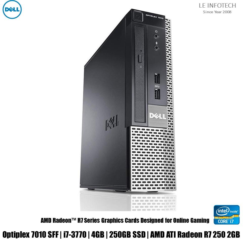 Dell Optiplex 7010 SFF Gaming Desktop i7-3770 #3.4Ghz 8GB DDR3 240GB SSD AMD ATI Radeon R7 250 2GB Win 10 Pro One Month Warranty Used