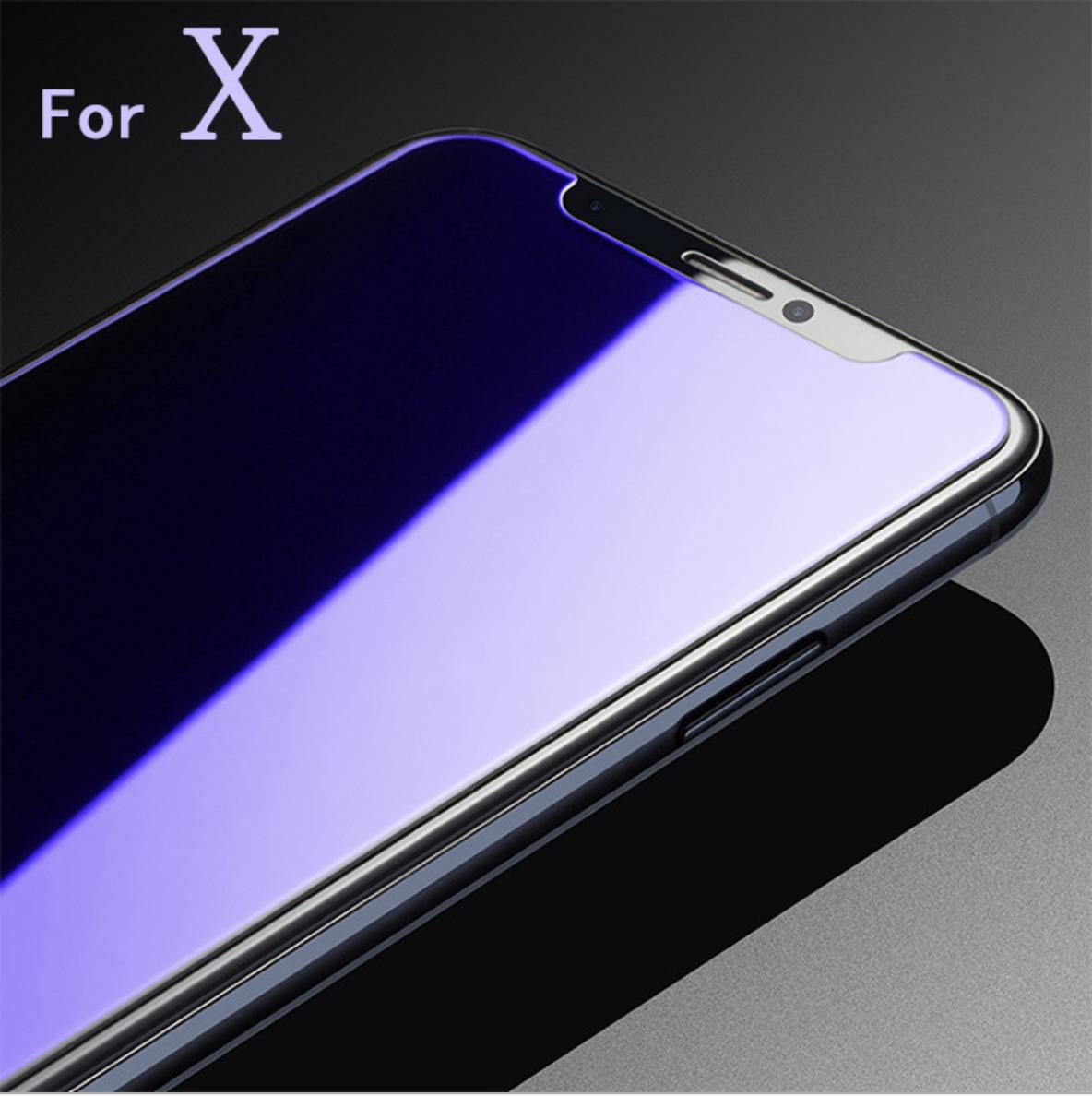 Anti-blue light Premium Tempered glass screen protector for iPhone X, iPhone XS, iPhone XS Max, iPhone XR, iPhone 8, iPhone...