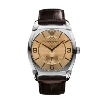 armani ladies watch brown leather strap