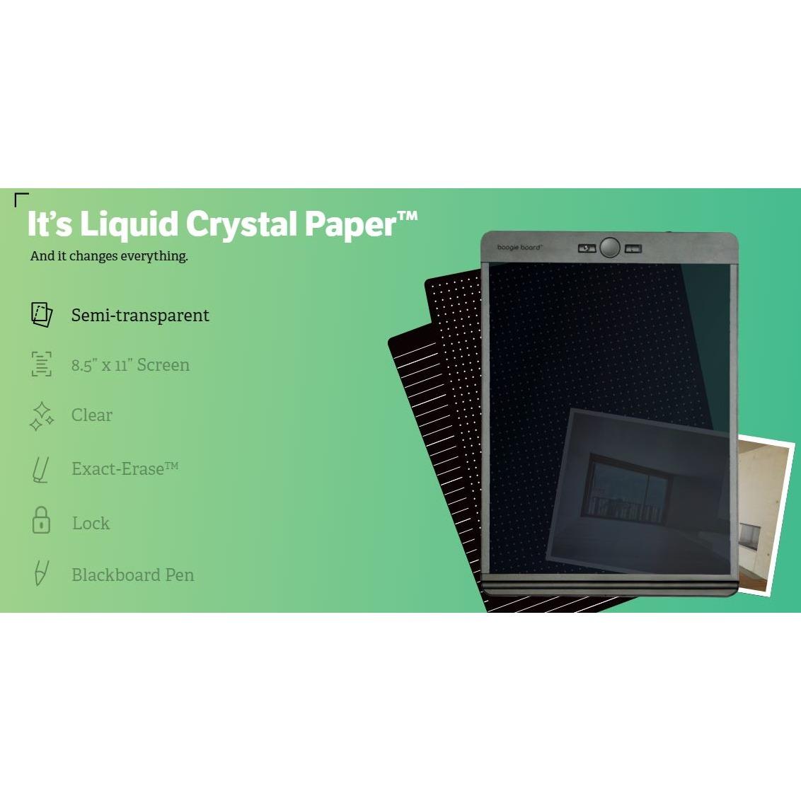 Boogie Board Blackboard 8.5″x11″ Liquid Crystal Paper Writing Drawing Pad eWriter