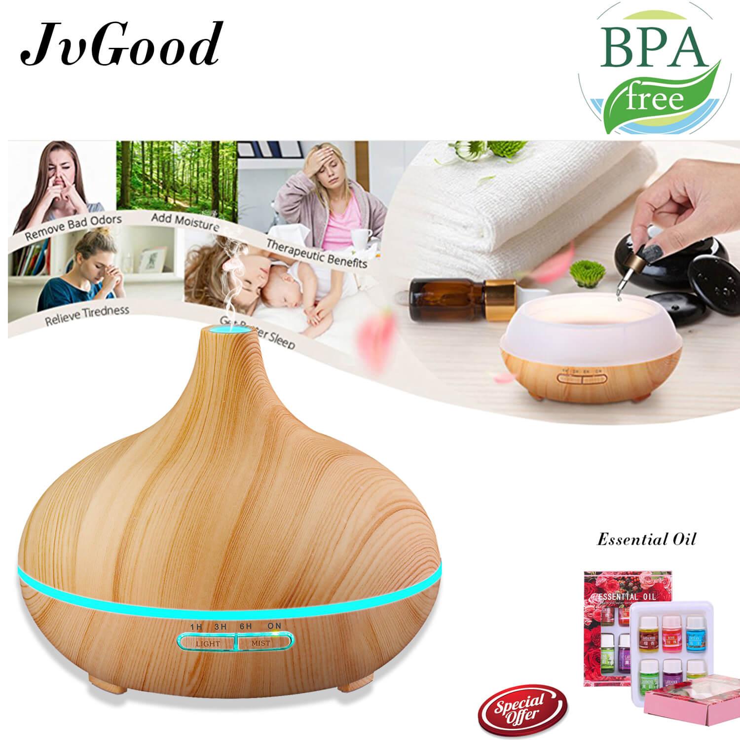 JvGood Air Humidifier Ultrasonic Aroma Diffuser Cool Mist Humidifier  Essential Oil Diffuser Aromatherapy Diffuser Wooden Air Purifier Color  Changing Air Treatment Mist Maker | Lazada Singapore