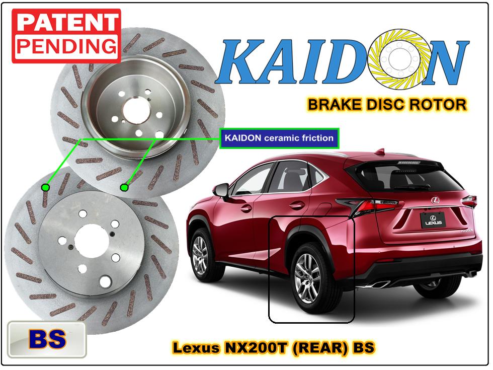 Lexus NX200T disc brake rotor KAIDON (REAR) type "BS" spec Lazada