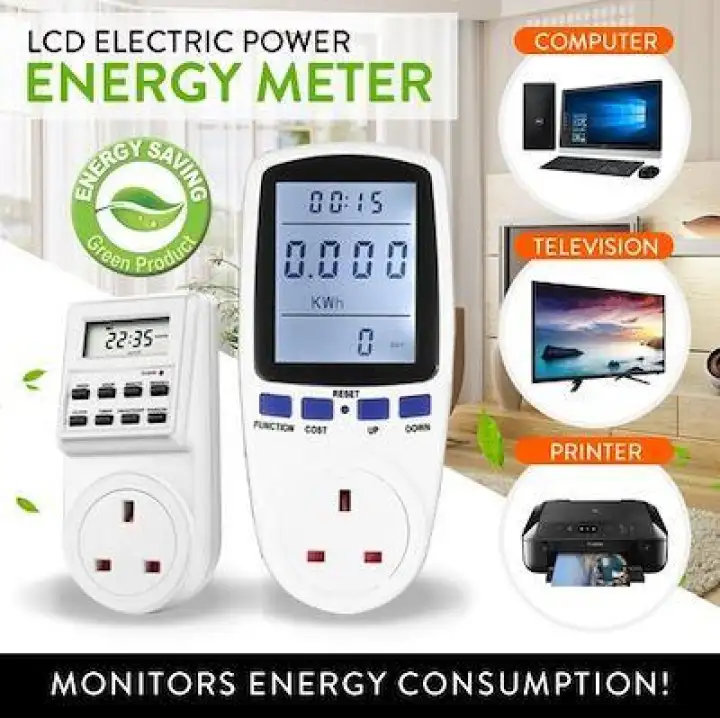 Sg Genuine 2018 Uk Plug Monitor Power Energy Watt Voltage Amps Meter Analyzer Timer Plug On Electricity Lazada Singapore