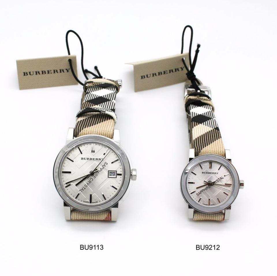 burberry small check strap watch 26mm
