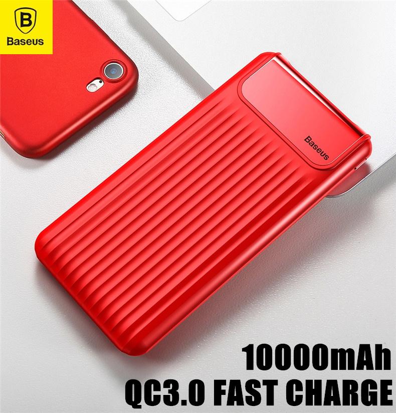 Baseus Thin Digital 10000mAh Power Bank QC 3.0 Dual USB Fast Charge