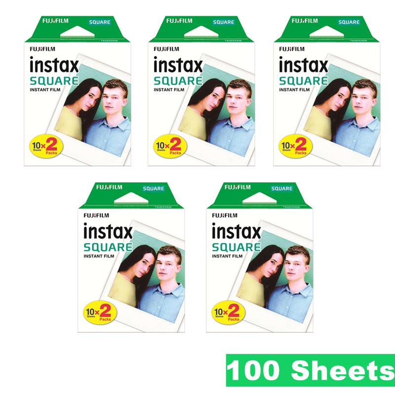 Fujifilm Instax Square Plain White Instant Polaroid Film 100 Sheet for SQ 10 Camera Sp3 3 Printer SQ6
