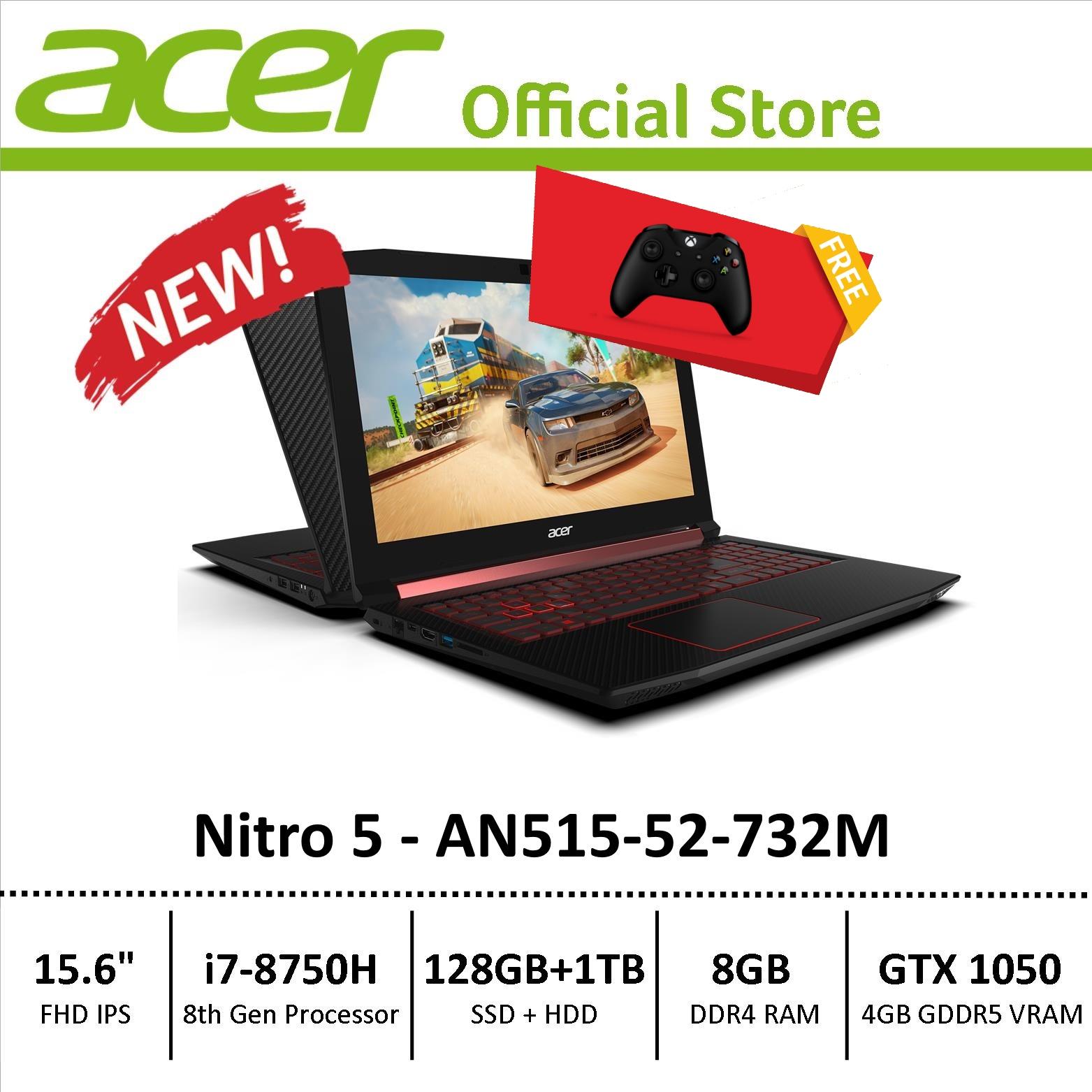 Acer Nitro 5 (AN515-52-732M) Gaming Laptop – 8th Generation i7 Processor with GTX 1050 Graphics – Free Xbox Wireless Controller