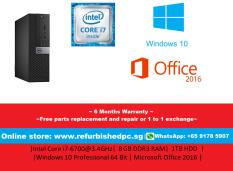 [Refurbished] Dell Optiplex 3040 Small Form Factor (Wifi) Intel Core i7-6700@3.4GHz | 8GB DDR3L RAM | 1TB HDD | | Microsoft Office 2016 | Windows 10 Professional 64 Bit | 6 Months Warranty |