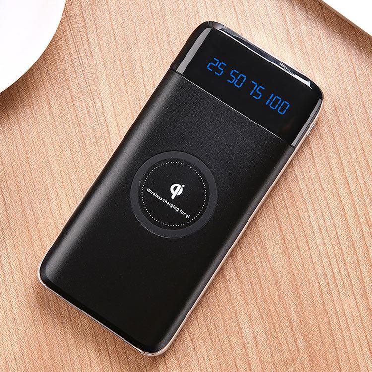 Wireless Charging Power Bank Dual Output with LED 10000Mah
