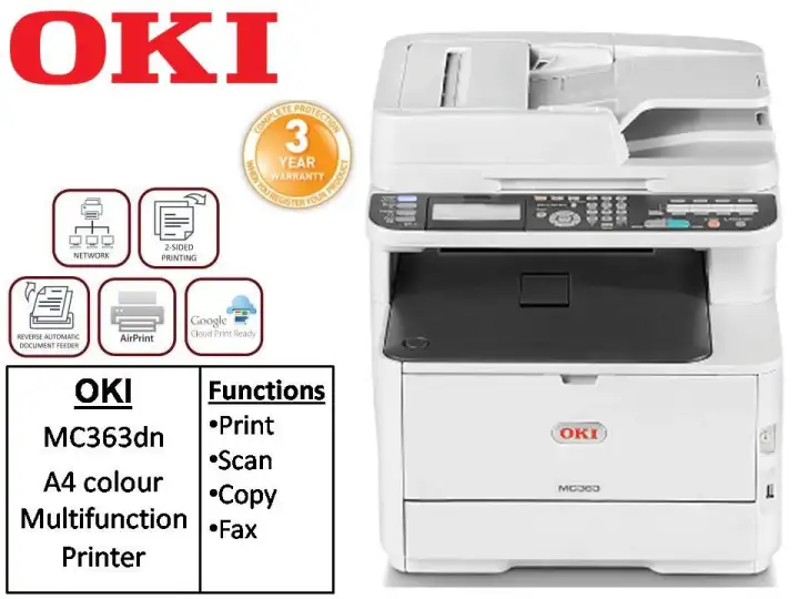 oki mc363dn printer