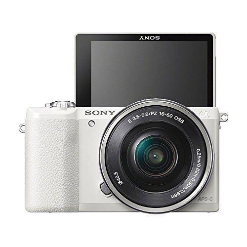 (Special Offer) Sony ILCE-5100 (A5100) Kit (SELP1650) White (Free 1 x 64GB SD Card, 1 x 16GB SD Card, 1 x Additional Battery (FW-50), 1 x Screen Protector, 1 x Camera Case)