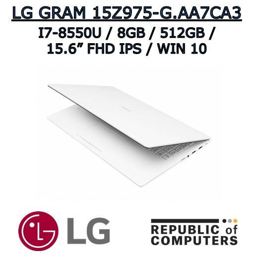 LG GRAM 15Z975-G.AA7CA3 I7-8550U / 8GB / 512GB / 15.6
