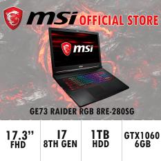 MSI GE73 Raider RGB 8RE-280SG (I7-8750H/16GB DDR4/256GB SSD+1TB HDD 7200RPM/6GB NVIDIA GTX1060) GAMING LAPTOP