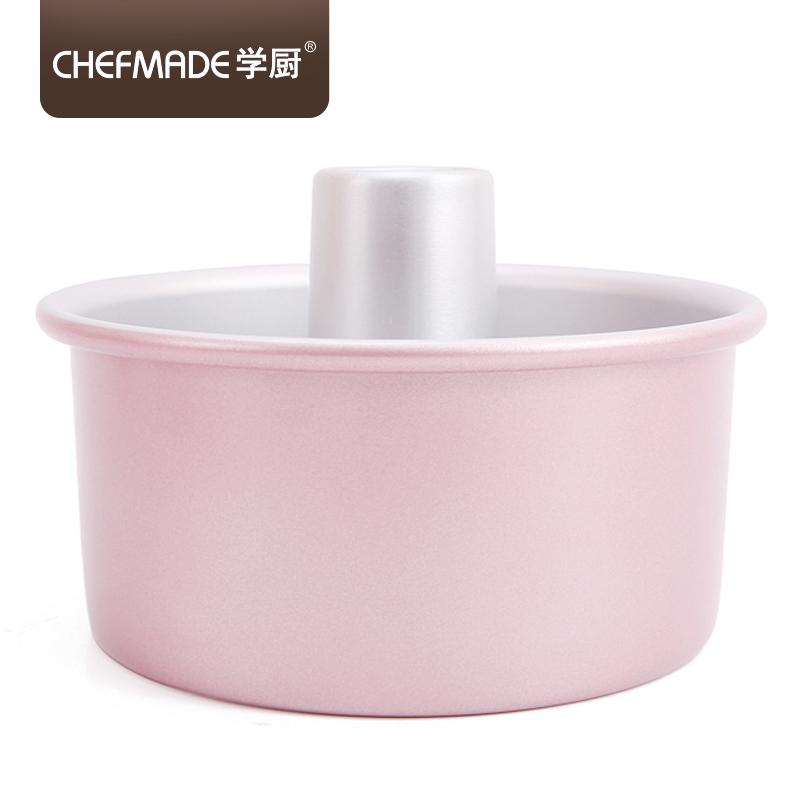 Chefmade Chef Made Hoa Hồng Vàng 6-Inch Rỗng Ống Khói Dương Cực Chiffon Bọt Biển Thiên Thần Bánh Bộ Tạo Khuôn Hình