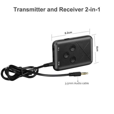 Hossen 2 in 1 Bluetooth 4.2 Transmitter  Receiver 3.5mm Wireless Stereo Audio Adapter