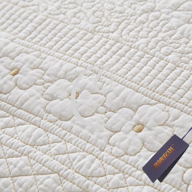 Jianaanqi Fontainebleau Chăn Chần Vỏ Gối Ga Giường Kiểu Mỹ Đồ Dùng Gia Đình Bộ Đồ Dùng Trên Giường 100% Cotton Màu Trắng Ngà