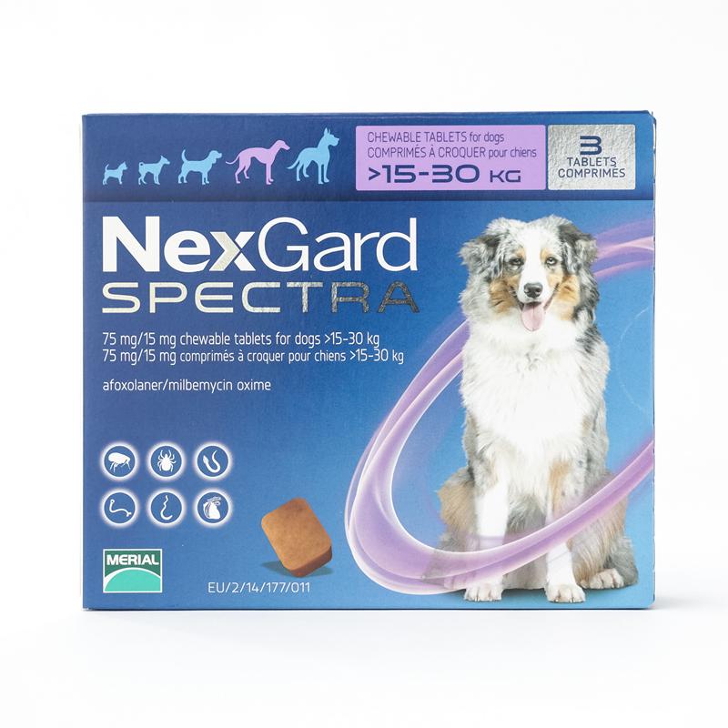 NexGard Spectra Flea, Tick and Heartworm for Large Dogs 1530kg (3366